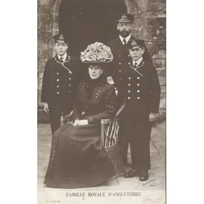 Famille Royale d'Angleterre - carte photo 1914